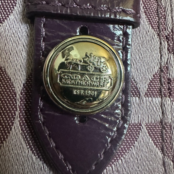 Coach Grammercy Pop Art Purple Mini Wallet - Picture 8 of 9